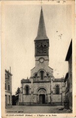 Saint-Just d'Avray-L'Eglise et la Poste à Saint-Just-d'Avray