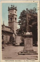 Port de Penne La Place et l'Eglise France