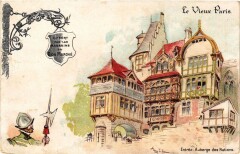 Carte postale ancienne Paris Expo 1900 - Le Vieux Paris Entrée. Auberge des Nations
                                                                     à Paris
                                