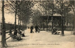 Carte postale ancienne Square des Batignolles - Allée de la Musique
                                                                     à Paris 17e
                                