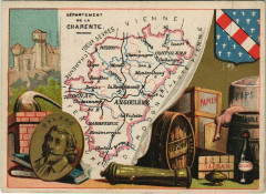 Departement de la Charente - Map - Products - Small Card -
													16 Charente
												