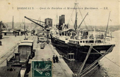 Bordeaux - Quai de Bacalan - embarquement des Messageries Maritimes 2 -
																					33200 Bordeaux
																			