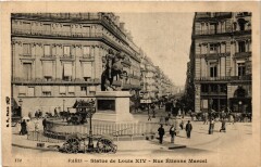 Paris 2e-Statue de Louis Xiv-Rue Etienne Marcel à Paris 2e