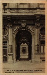 Paris 2e-Hotel de la Compagnie d'Assurances Générales à Paris 2e