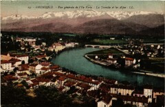 Grenoble - Vue générale de l'Ile Verte à Grenoble