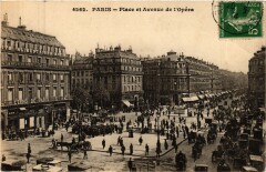 Paris 2e-Place et Avenue de l'Opéra à Paris 2e