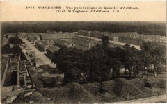 Vincennes - Vue panoramique du Quartier d'Artillerie 12 et 13 Regim -
																					94300 Vincennes
																			
