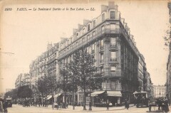 Carte postale ancienne Le Boulevard Barbès et la Rue Labat
                                                                     à Paris 18e
                                