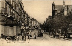 Carte postale ancienne Paris (4e) Rue Saint-Antoine
                                                                     à Paris 4e
                                