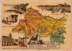 Bouches-du-Rhone - Map - Town Scenes - Small Card -
													13 Bouches du Rhône
												