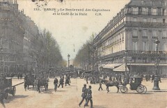 Paris IXe Le Boulevard Des Capucines Et Cafe De La Paix à Paris 9e