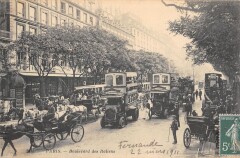 Carte postale ancienne Boulevard des Italiens
                                                                     à Paris 2e
                                