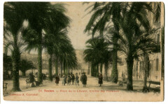 Var Toulon Place de la Liberté l'Allée des Palmiers animé à Toulon