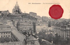 Carte postale ancienne Montmartre - Vue Panoramique du Sacré-Coeur
                                                                     à Paris 9e
                                