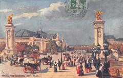 Paris Le Pont Alexandre Et Le Grand Palais Cpa Illustrateur
