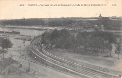 Paris Panorama De La Passerelle Et Gare D'Austerlitz