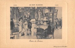 Carte postale ancienne Paris 7e Au Bon Marché Salon de Lecture
                                                                     à Paris 7e
                                