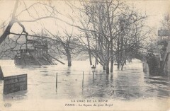 Paris Crue De La Seine 1910 Le Square Du Pont Royal
