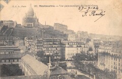 Carte postale ancienne Montmartre - Vue Panoramique du Sacré-Coeur
                                                                     à Paris 9e
                                