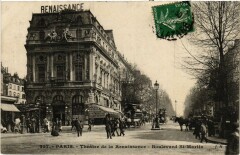 Paris 10e Theatre de la Renaissance Bd Saint-Martin à Paris 10e