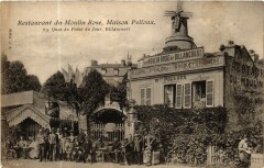 Paris 16e restaurant du Moulin Rose. 69, Quai du Pont du Joir à Boulogne-Billancourt