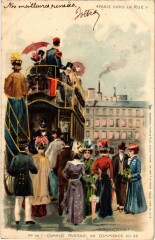 Carte postale ancienne Paris dans la Rue Conducteur d'omnibus
                                                                     à Paris
                                