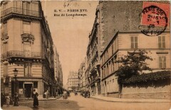 Carte postale ancienne Rue de Longchamps
                                                                     à Paris 16e
                                