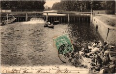 Caen Vue sur l'Orne - La Passerelle