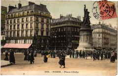 Carte postale ancienne Place Clichy
                                                                     à Paris 18e
                                