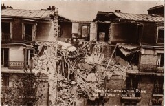 Paris Raid de Gothas carte photo Rue de Tolbiac