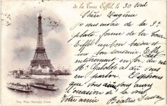 Paris 7e Tour Eiffel 1899 à Paris 7e