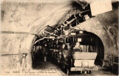 Carte postale ancienne Paris Souterrain Les Egouts Visite en wagonnet
                                