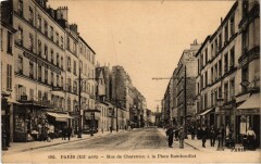 Carte postale ancienne Rue de Charenton à la Place Rambouillet
                                                                     à Paris 12e
                                