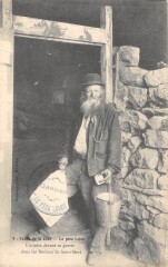 Le Pere Leleu L'Ermite Devant Sa Grotte Saint More
