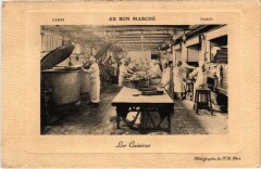 Carte postale ancienne Paris 7e Au Bon Marche la Cuisine
                                                                     à Paris 7e
                                