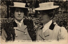 Paris Nos cocheres Mlles Victoria et Blanche Etienne Transport