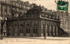 Carte postale ancienne La Gare du Bois de Boulogne
                                                                     à Paris 16e
                                
