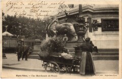 Carte postale ancienne Paris Vecu. Une Marchande de Fleurs
                                                                     à Paris
                                