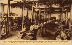 Carte postale ancienne Ecole Violet - Ecole d'Electricité et de Mécaniques Industrielles - Avenue Emile Zola et Rue du Théâtre - Atelier de Machines Outils
                                                                     à Paris 15e
                                