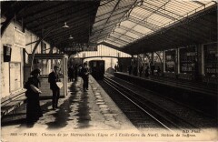 Carte postale ancienne Chemin de Fer Métropolitain - Ligne n° 2 Sud Etoile-Italie - Gare de Suffren
                                                                     à Paris 15e
                                