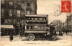Paris Omnibus Place Pigalle Montmartre Transport