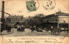 Carte postale ancienne Gare des Batignolles - Rue Cardinet
                                                                     à Paris 17e
                                