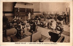 Carte postale ancienne Ecole Violet - Laboratoire d'Essais de Machines Electriques
                                                                     à Paris 15e
                                