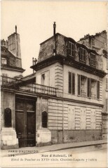Rue d'Auteuil - Hôtel de Puscher à Paris 16e
