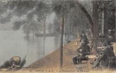 Chatou La Grenouillere La Terrasse (cpa toilée -
																					78400 Chatou
																			