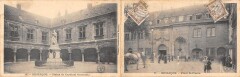 Besancon Carte Double Place Saint Pierre Et Statue Cardinal Granvelle