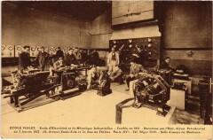 Carte postale ancienne Ecole d'Electricité et de Mécaniques Industrielles - Ecole Violet - Avenue Emile Zola et Rue du Théâtre - Salle d'essai des Machines
                                                                     à Paris 15e
                                