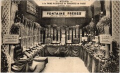 Carte postale ancienne Stand à la Foire Nationale de Semences de Paris
                                                                     à Paris 15e
                                