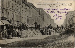Paris 10e Commune 1871 Rue Lafayette Faug Saint-Martin à Paris 10e