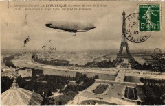 Paris (7e) Le Dirigeable Militaire La Republique Tour Eiffel à Paris 7e